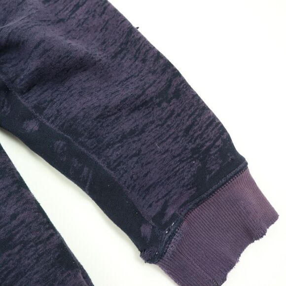 IZOD Men's Thrashed Paper Thin Burnout Crewneck Sweatshirt Purple M Medium - Picture 4 of 8